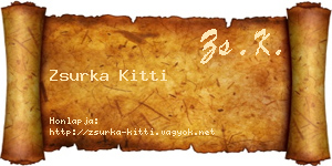 Zsurka Kitti névjegykártya